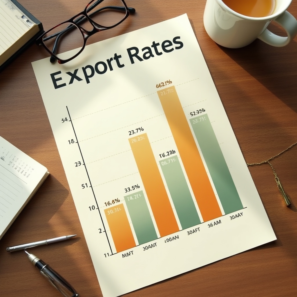 Printed chart comparing solar export rates across different times of day on a desk